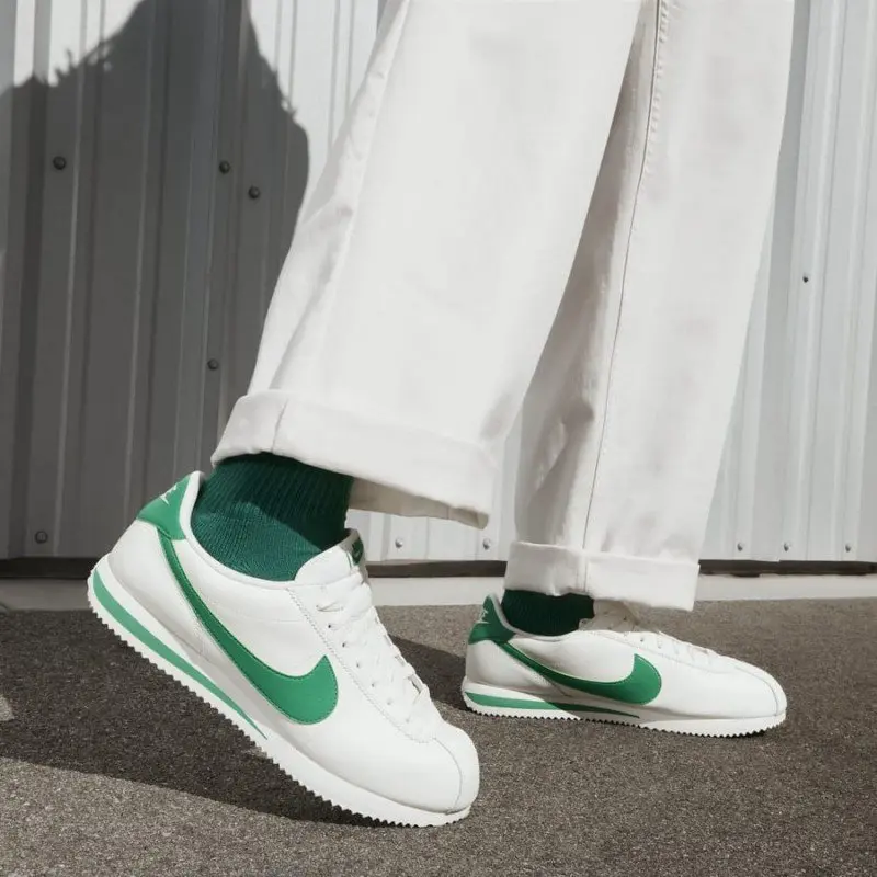 Giày Nike Cortez Leather Nam - Trắng Xanh Giày Nike Cortez Leather Nam - Trắng Xanh