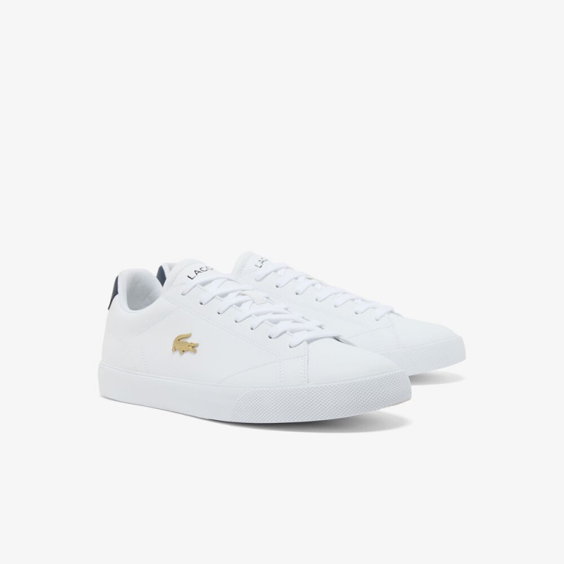 Giày Lacoste Lerond Set Leather Nam - Trắng Navy Giày Lacoste Lerond Set Leather Nam - Trắng Navy
