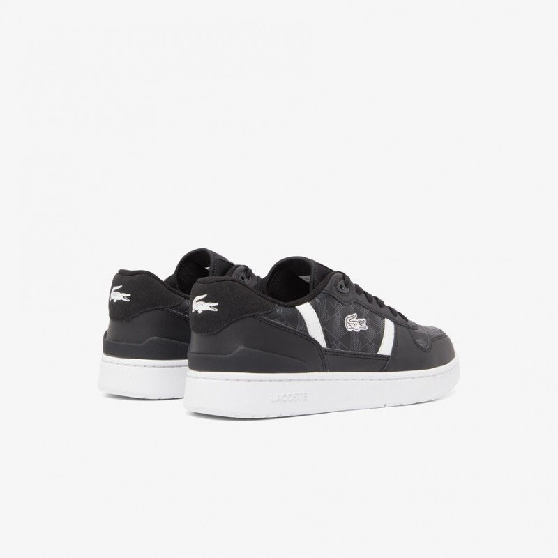 Giày Lacoste T-Clip 224 Leather Nam - Đen Trắng
