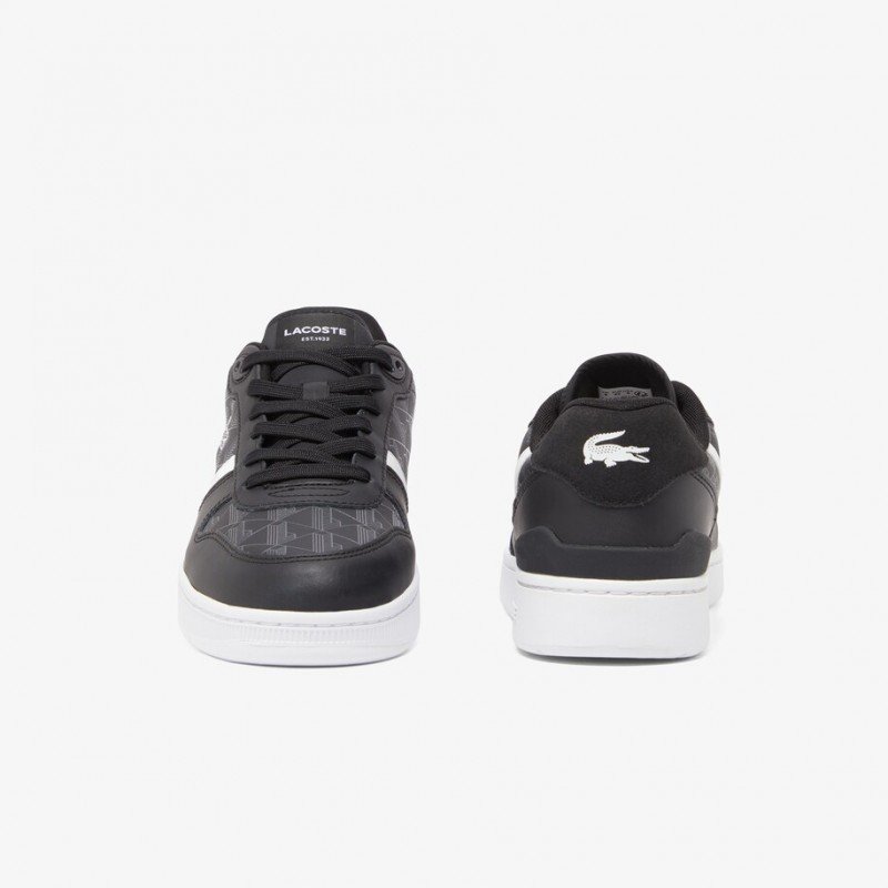 Giày Lacoste T-Clip 224 Leather Nam - Đen Trắng