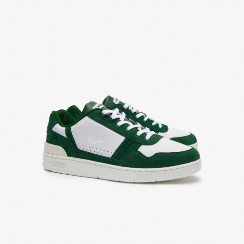 Giày Lacoste T-Clip Leather Nam - Trắng Xanh Lá Giày Lacoste T-Clip Leather Nam - Trắng Xanh Lá