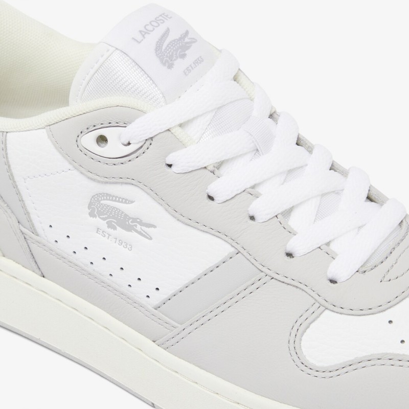 Giày Lacoste T-Clip Leather Nam - Xám Trắng Giày Lacoste T-Clip Leather Nam - Xám Trắng